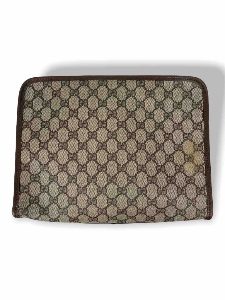 Gucci Pre-Owned GG Supreme laptop case, Brown