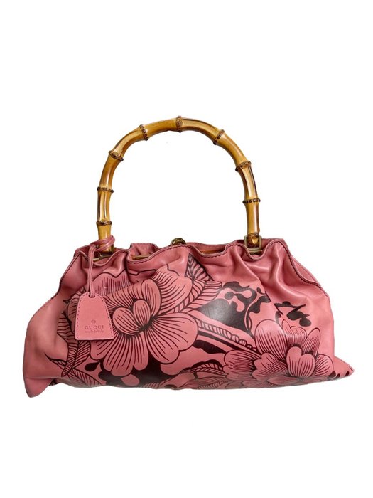 Gucci Floral Tattoo Bamboo Bag