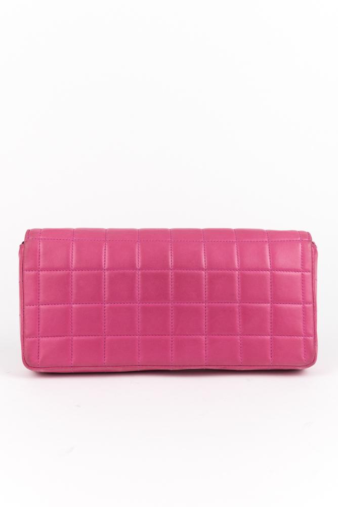 Lot - Rose Quilted Calfskin Chanel Clutch Flap Bag