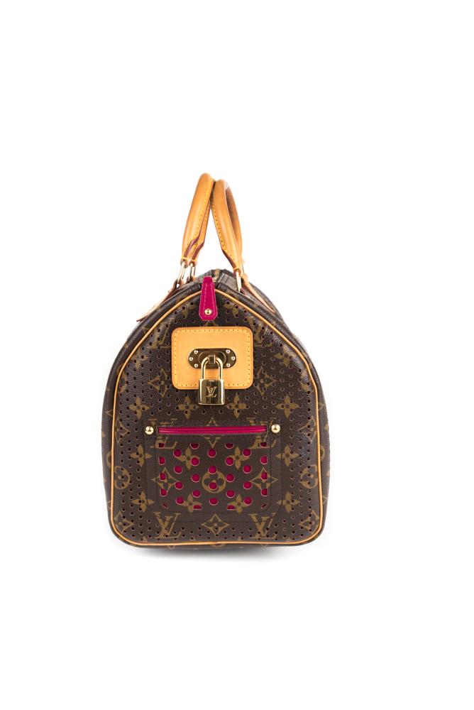 Louis Vuitton Monogram Fuchsia Perforated Speedy 30 Bag – The Closet