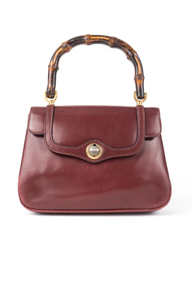 Gucci - vintage Bamboo bag burgundy