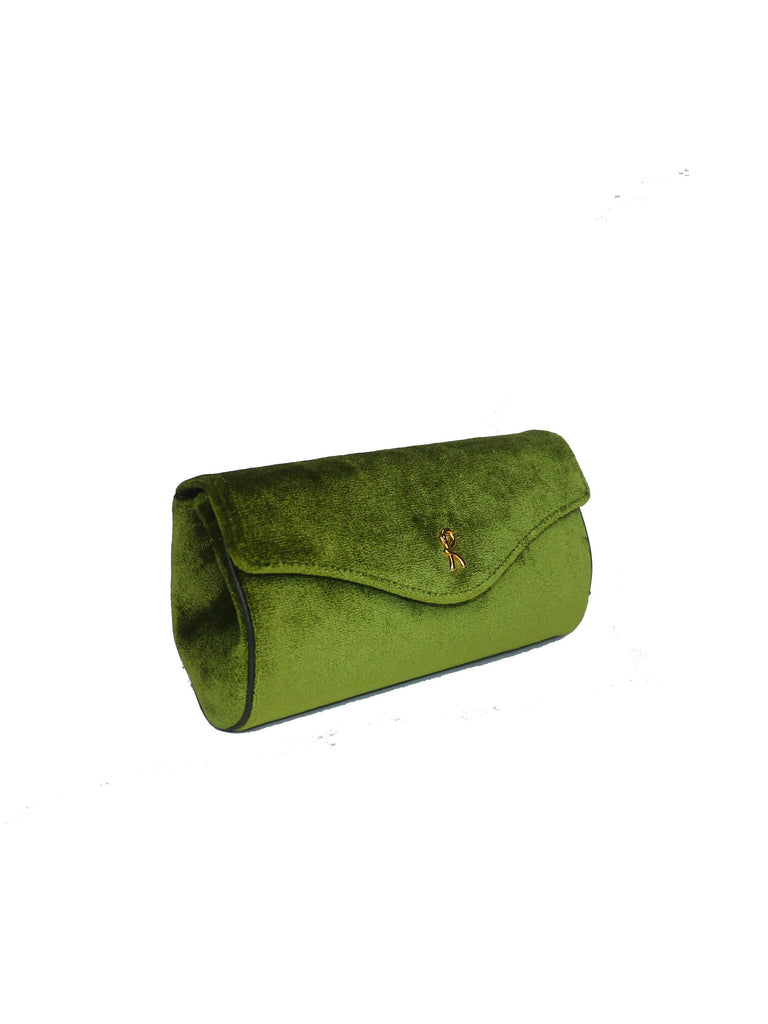 Roberta di Camerino green velvet clutch
