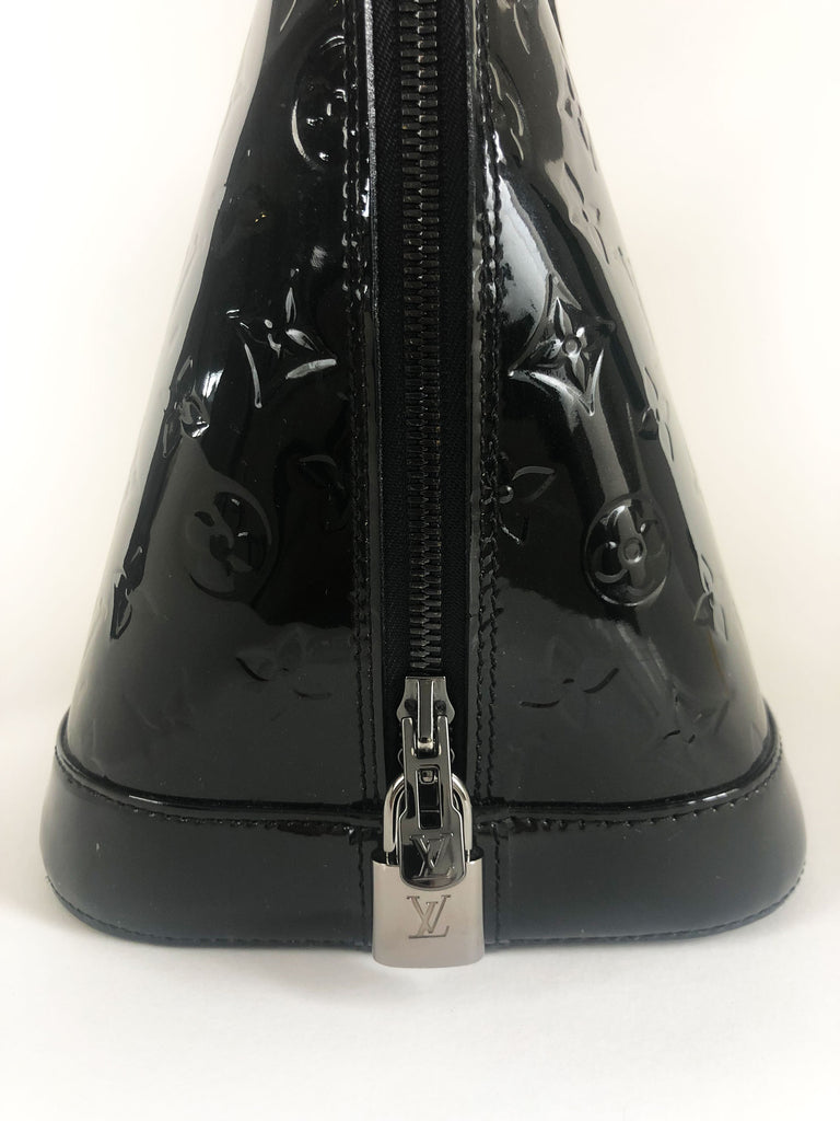 Louis Vuitton - black Alma patent leather